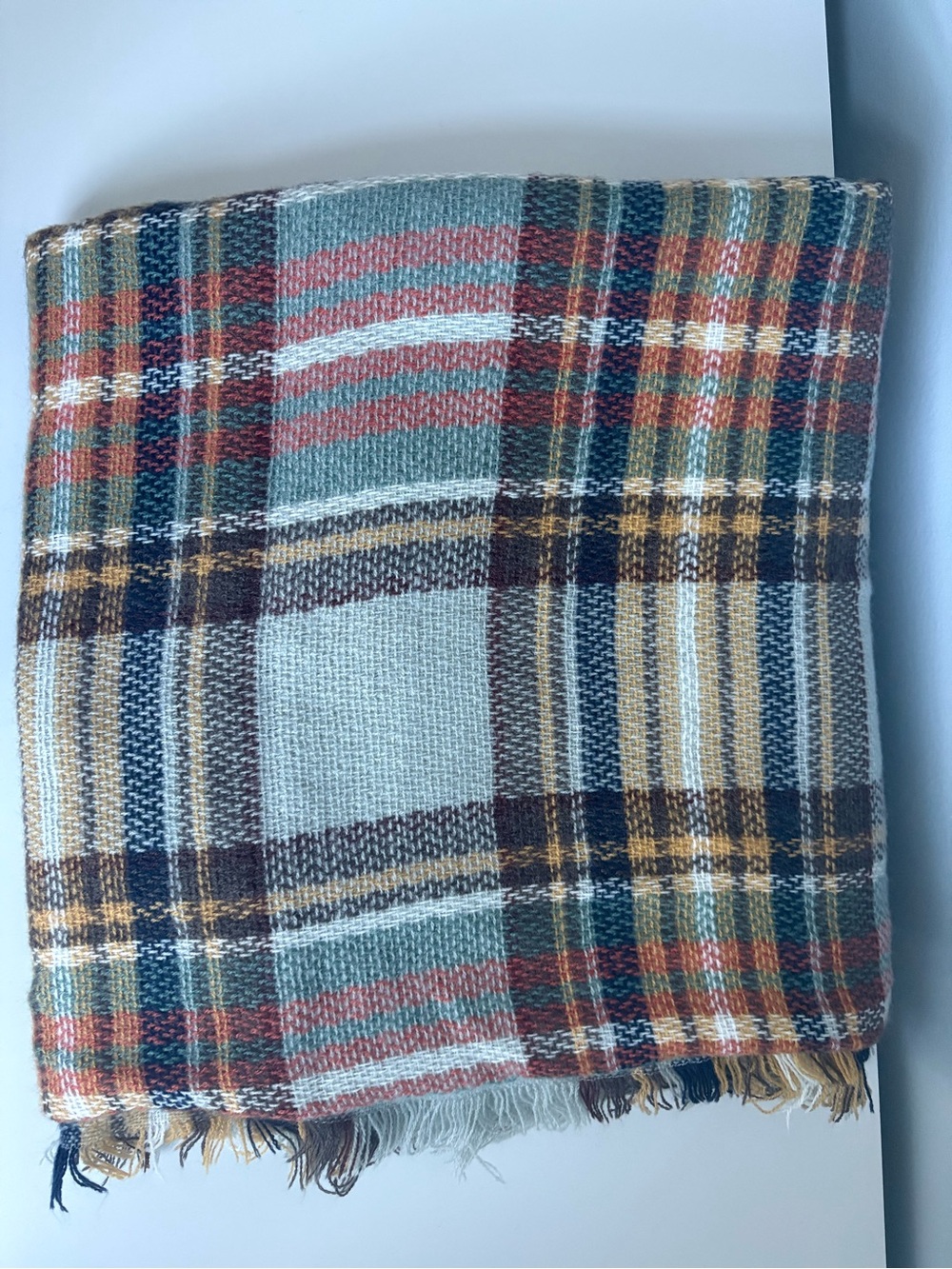 Oversized Tartan Blanket Scarf Shawl